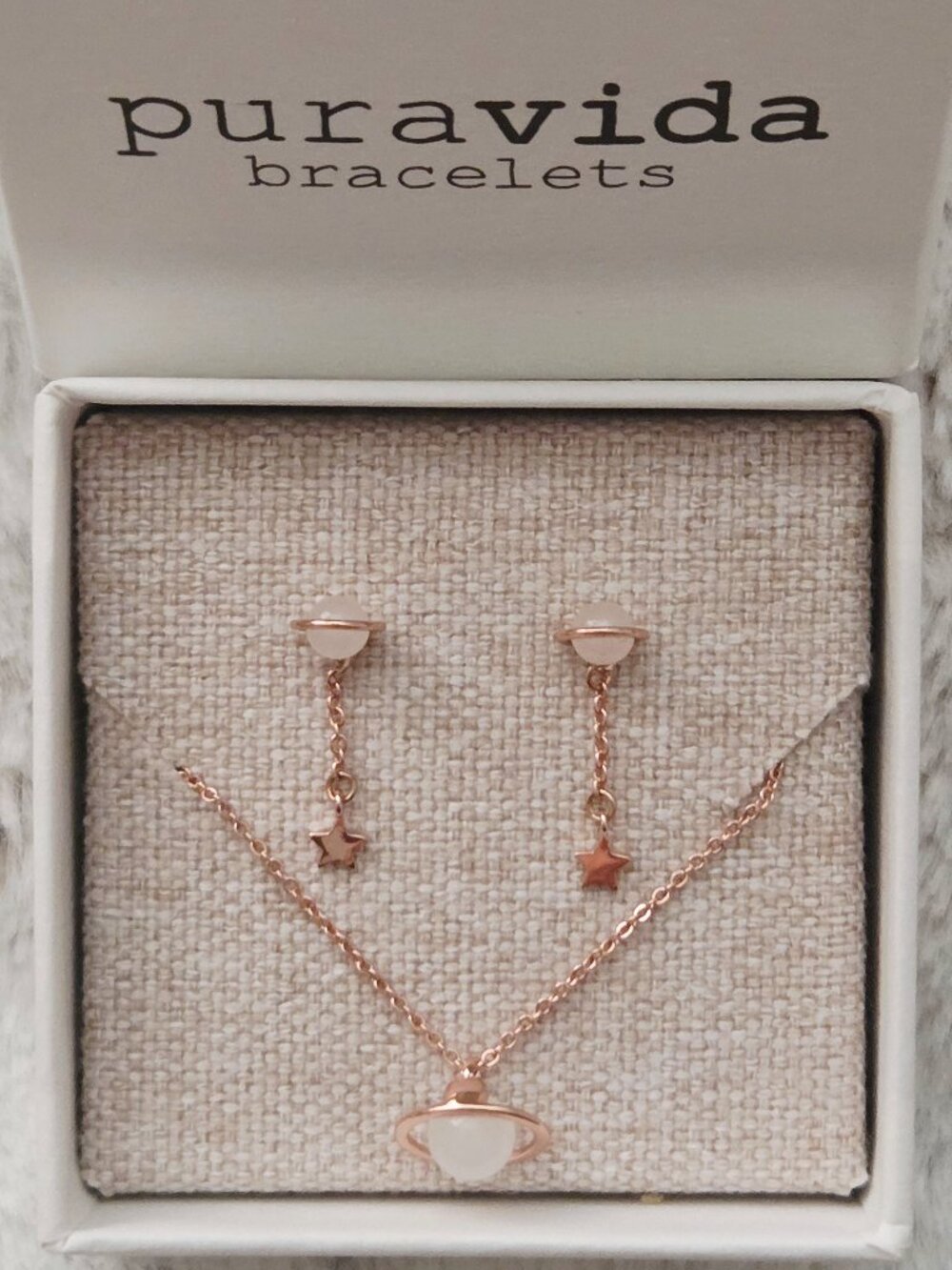 PURA VIDA Saturn Earrings & Necklace Set